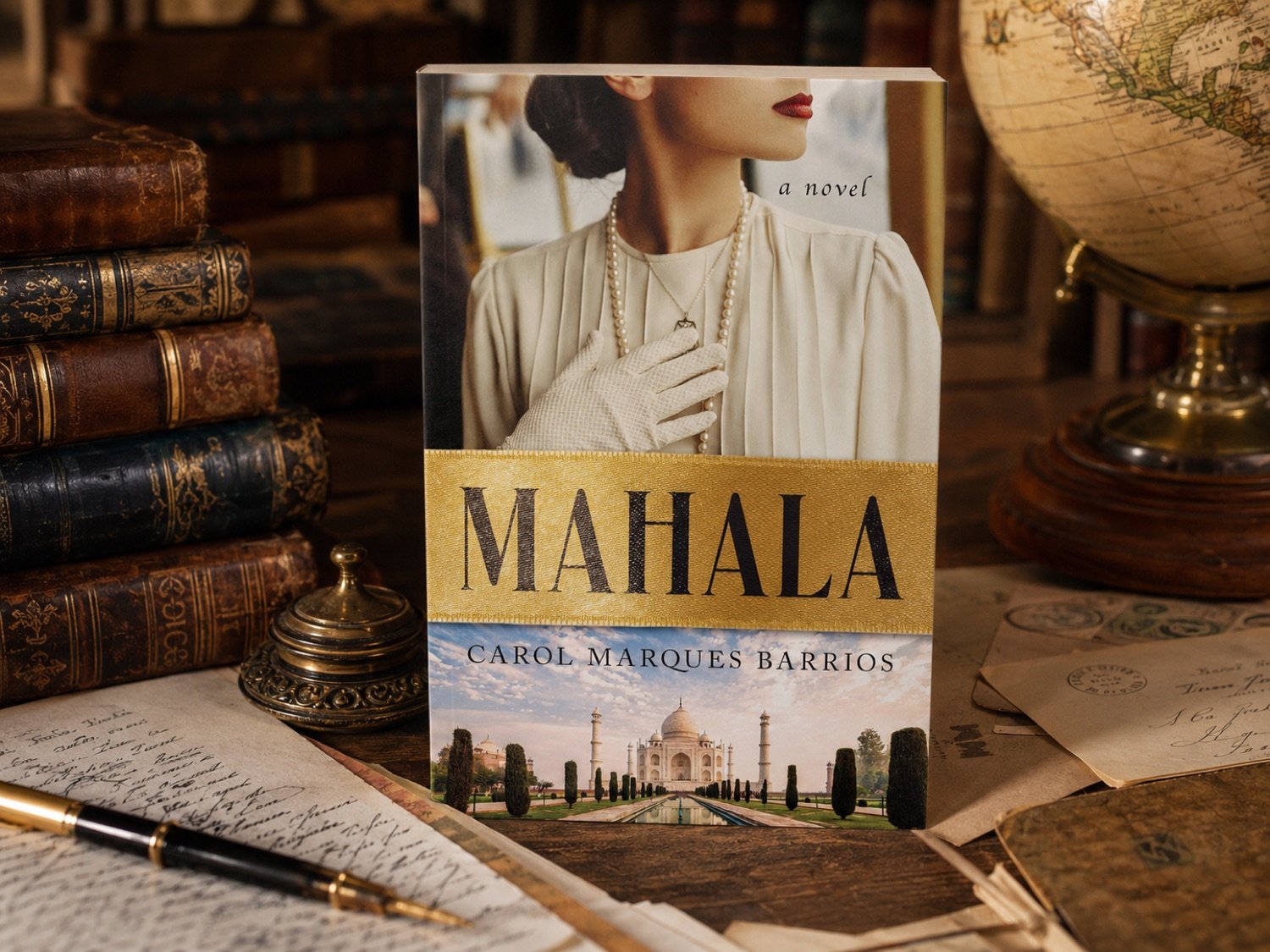 Mahala on a writing desk